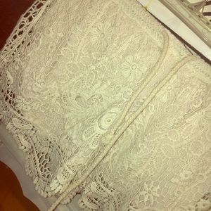 Cream colored lace shorts!